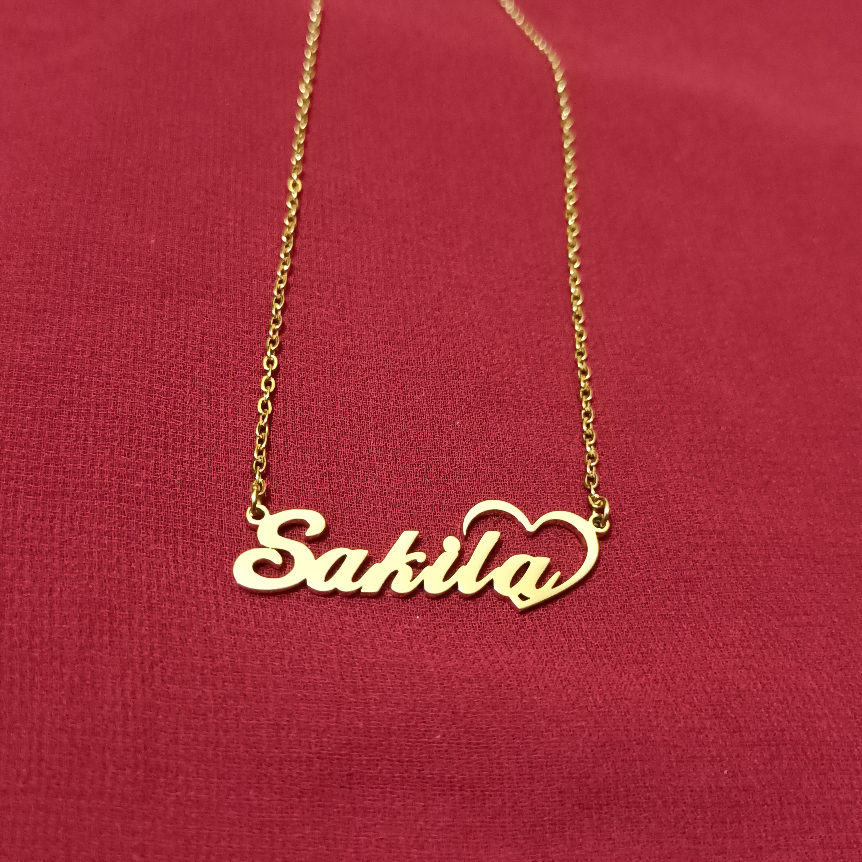 Nababali Gold "Sakila" Style Name Necklace Gifts For Her