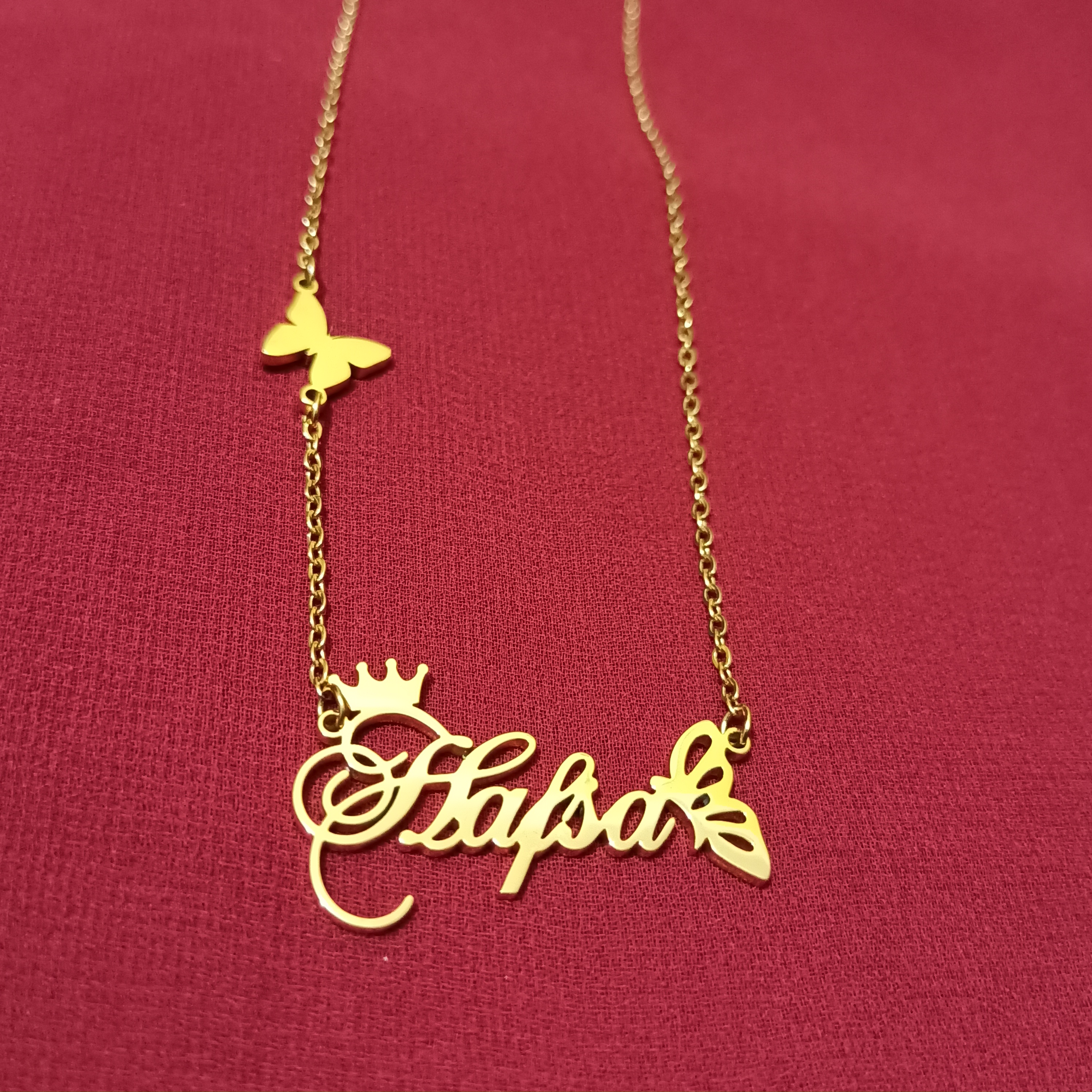 Nababali Gold "Hafsa" Style Name Necklace Gifts For Her