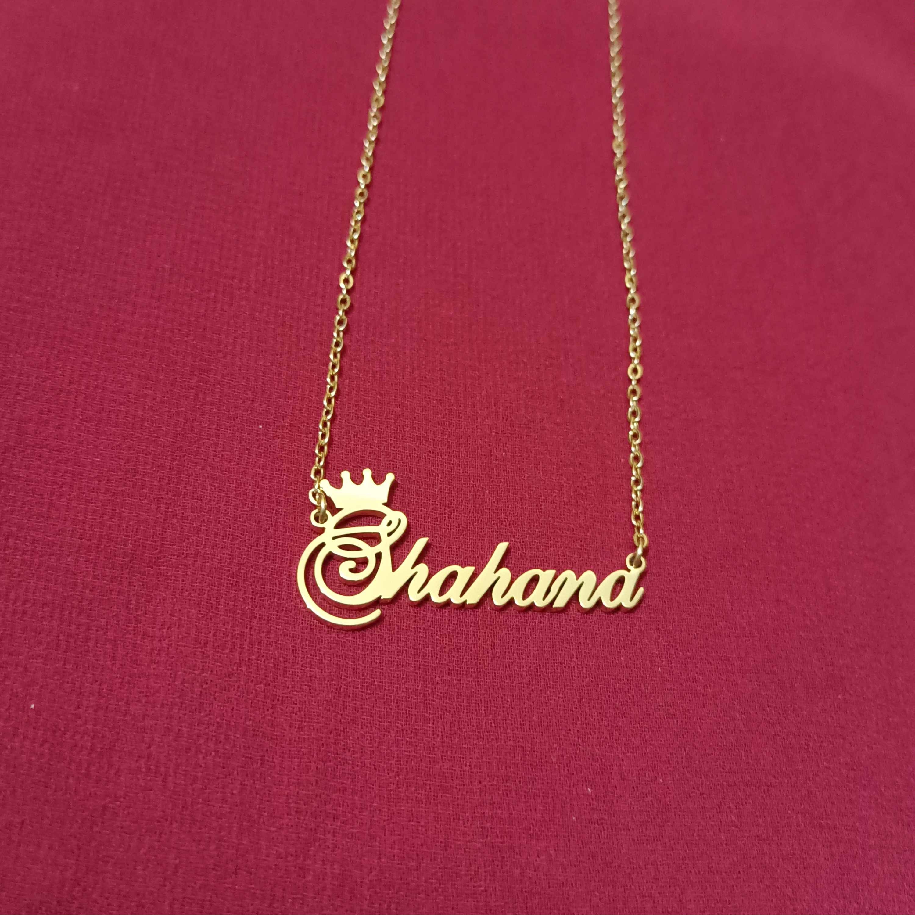 Nababali Gold "Shahana" Style Name Necklace Gifts For Her