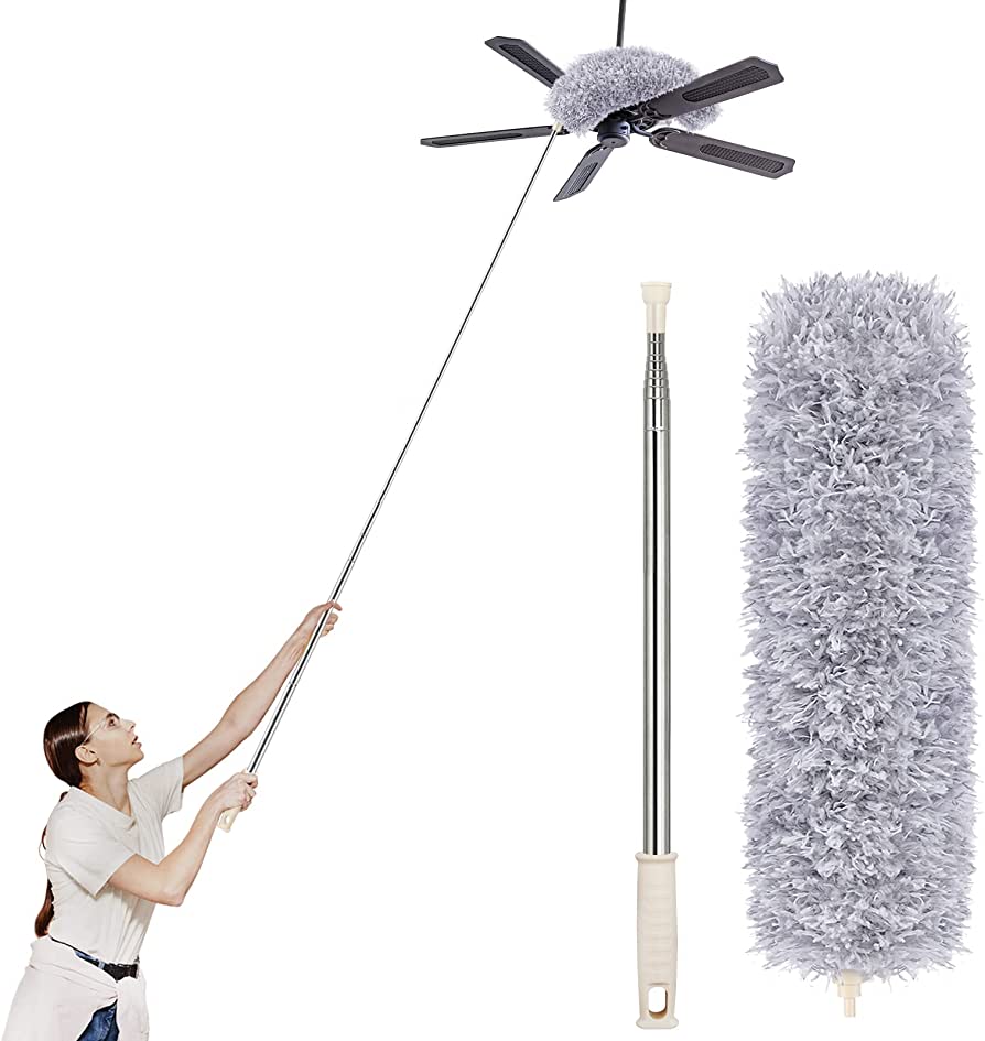 Bendable Feather Duster with Extra Long Extendable Microfiber Duster