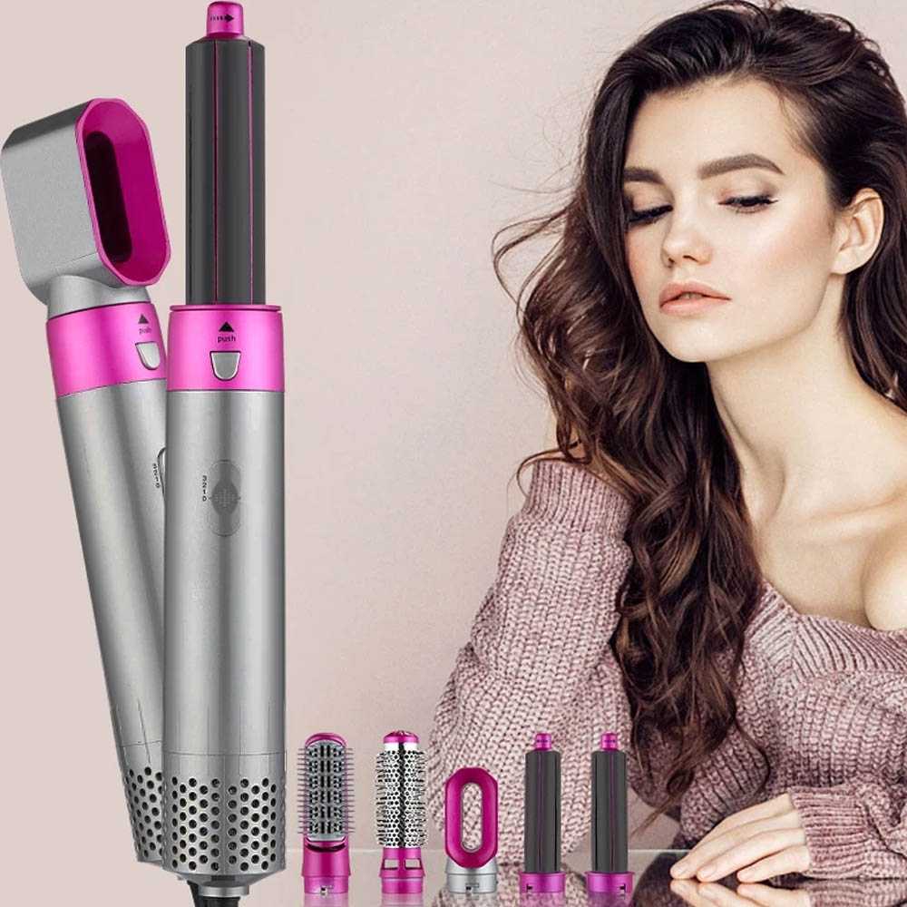 Hair Dryer 5 in 1 Brush Styler Professional Electric Hot Air Brush Styling Tool Barber Household Hair Curler