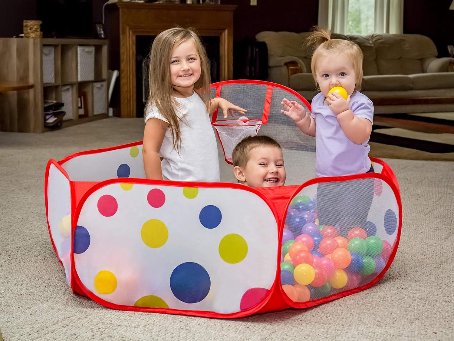 Children Ball Pit Play Tent Breathable Shootable Indoor Game Room Indoor Outdoor Activity